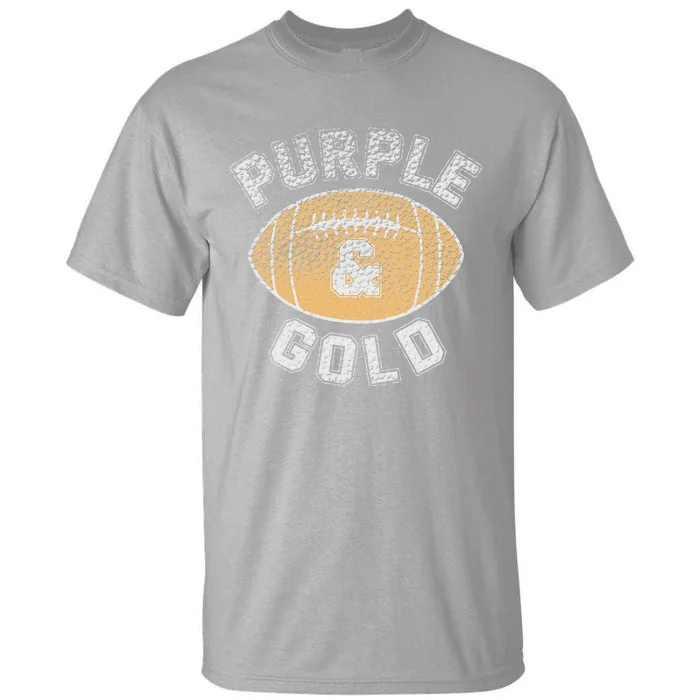 Purple and Gold Football Game Day Home Team Group Tall T-Shirt