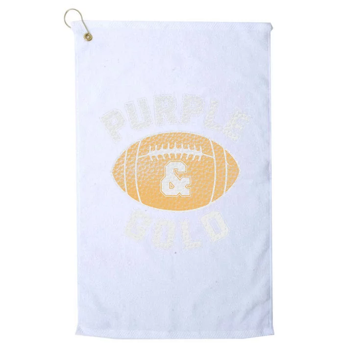 Purple and Gold Football Game Day Home Team Group Platinum Collection Golf Towel