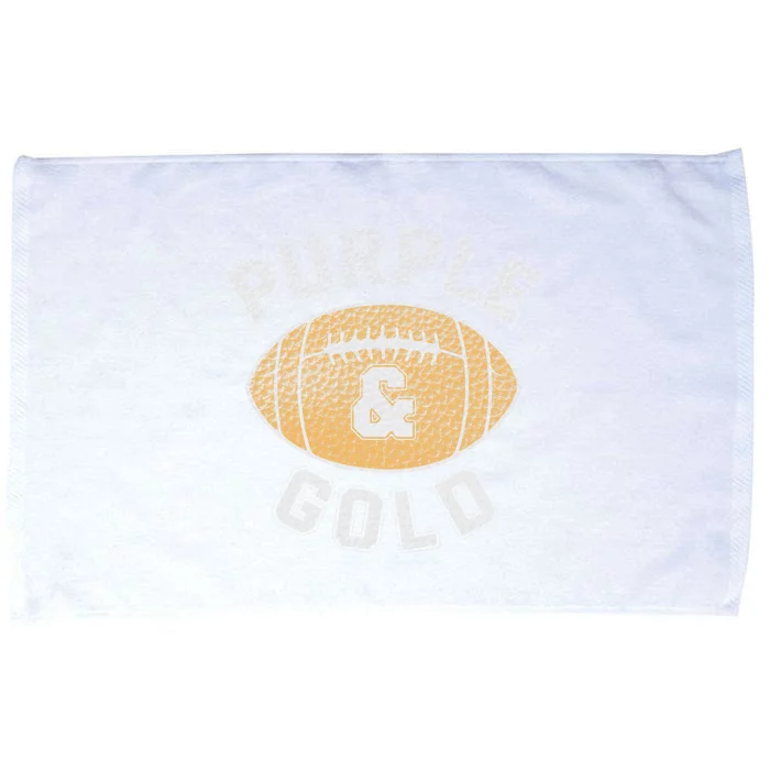 Purple and Gold Football Game Day Home Team Group Microfiber Hand Towel