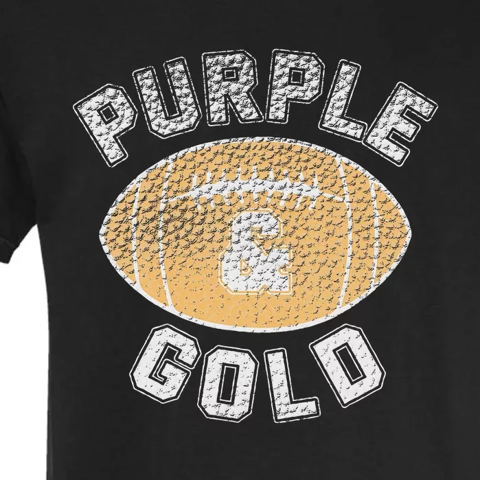 Purple and Gold Football Game Day Home Team Group Garment-Dyed Heavyweight T-Shirt