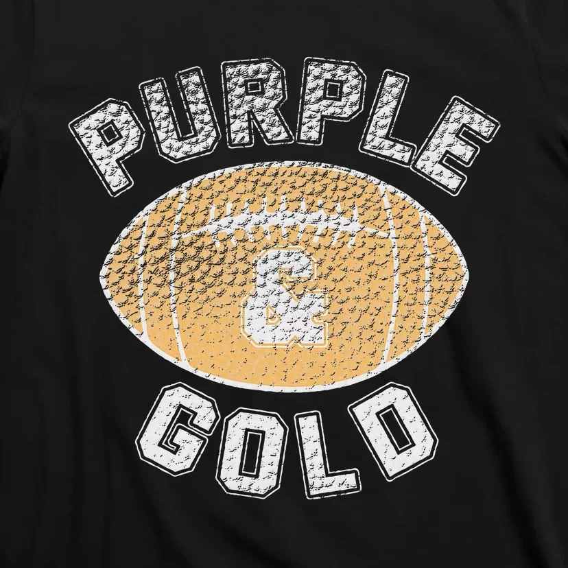 Purple and Gold Football Game Day Home Team Group T-Shirt