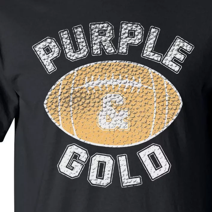 Purple and Gold Football Game Day Home Team Group Tall T-Shirt