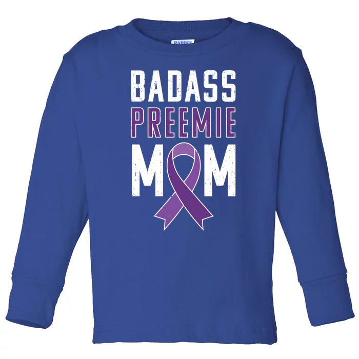 Prematurity Awareness Gift Preemie Mom Ribbon Gift Toddler Long Sleeve Shirt