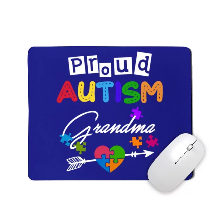 Proud Autism Grandma Puzzle Heart Autism Awareness Great Gift Mousepad