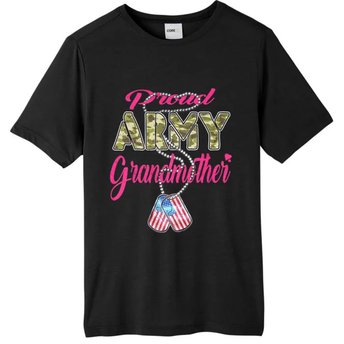 Proud Army Grandmother Camo Us Flag Dog Tag Military Grandma ChromaSoft Performance T-Shirt