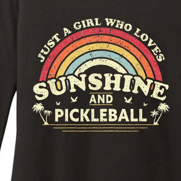 Pickleball A Girl Who Loves Sunshine And Pickleball Womens CVC Long Sleeve Shirt