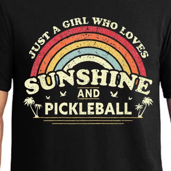 Pickleball A Girl Who Loves Sunshine And Pickleball Pajama Set