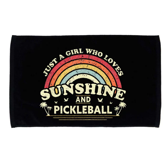 Pickleball A Girl Who Loves Sunshine And Pickleball Microfiber Hand Towel