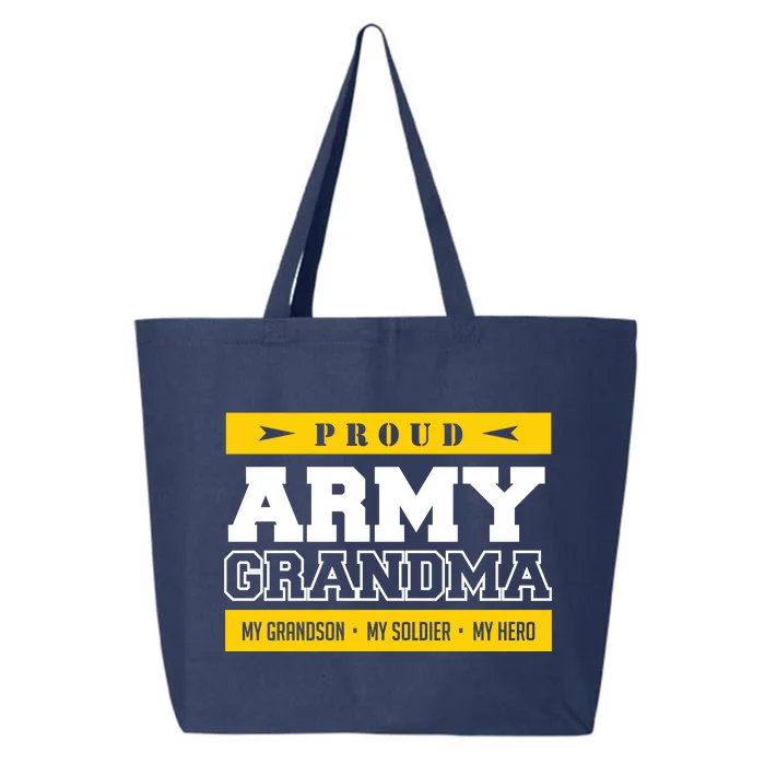 Proud Army Grandma Gift My Grandson My Hero 25L Jumbo Tote