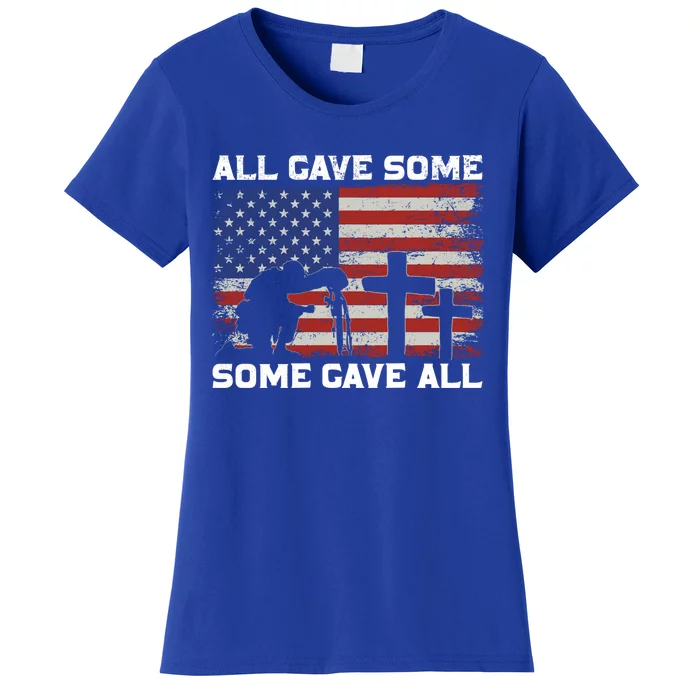 Patriotic All Gave Some Some Gave All Veteran Memorial Day Gift Women's T-Shirt