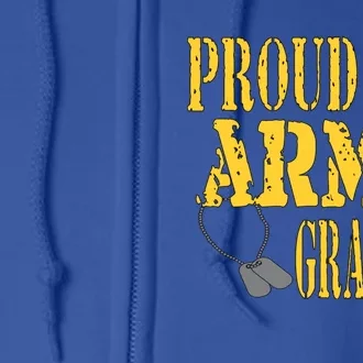 Proud Army Grandpa Gift Military Pride Great Gift Full Zip Hoodie