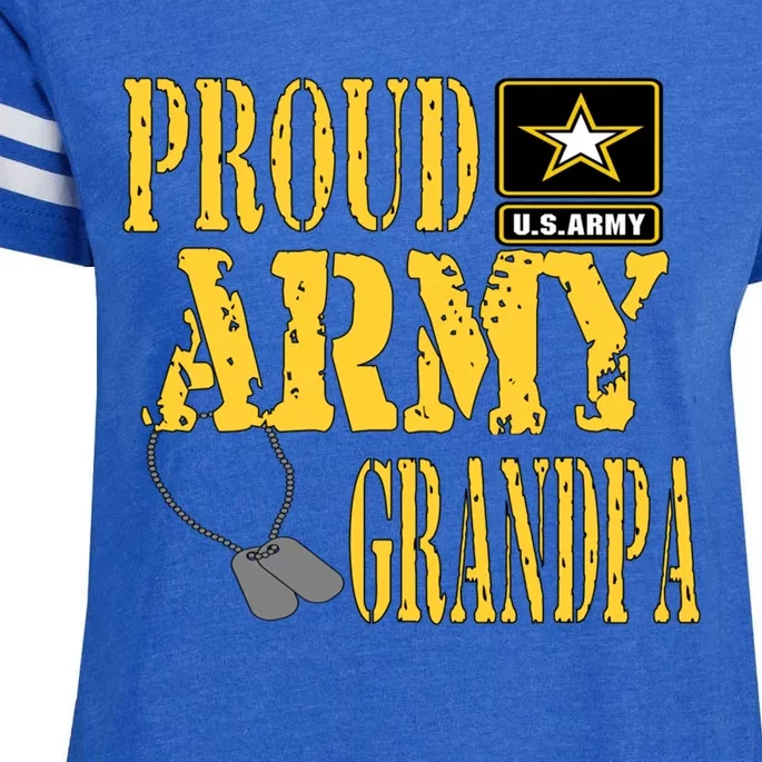 Proud Army Grandpa Gift Military Pride Great Gift Enza Ladies Jersey Football T-Shirt