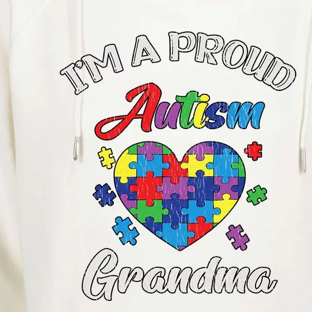 Proud Autism Grandma Mamma Autistic Autism Awareness Gift Womens Funnel Neck Pullover Hood