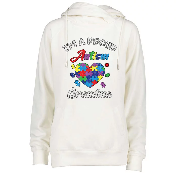 Proud Autism Grandma Mamma Autistic Autism Awareness Gift Womens Funnel Neck Pullover Hood