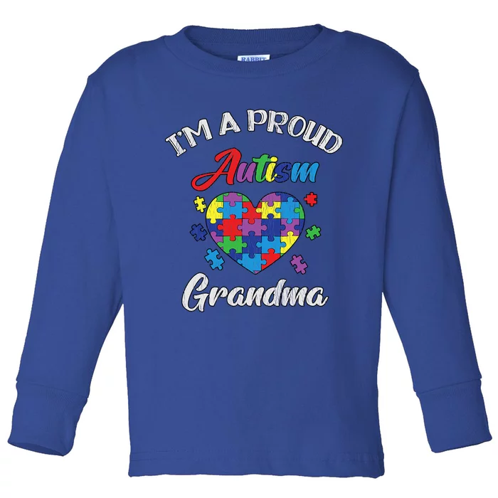 Proud Autism Grandma Mamma Autistic Autism Awareness Gift Toddler Long Sleeve Shirt