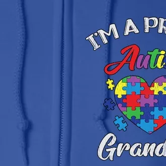 Proud Autism Grandma Mamma Autistic Autism Awareness Gift Full Zip Hoodie