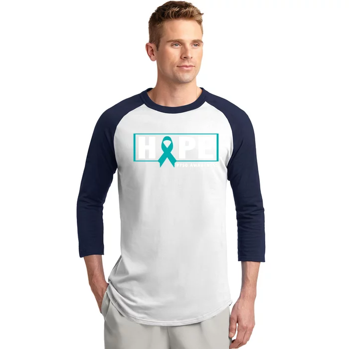 Ptsd Awareness Gift Teal Ribbon Hope Ptsd Awareness Cute Gift Baseball Sleeve Shirt