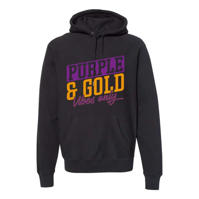 Purple And Gold Vibes Premium Hoodie