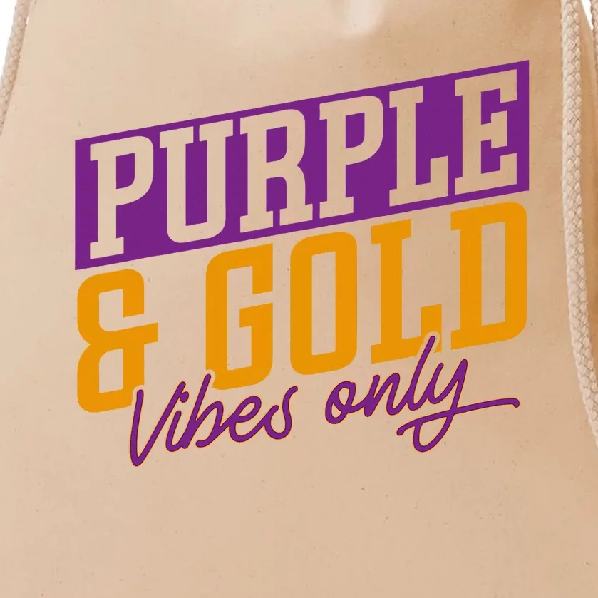 Purple And Gold Vibes Drawstring Bag