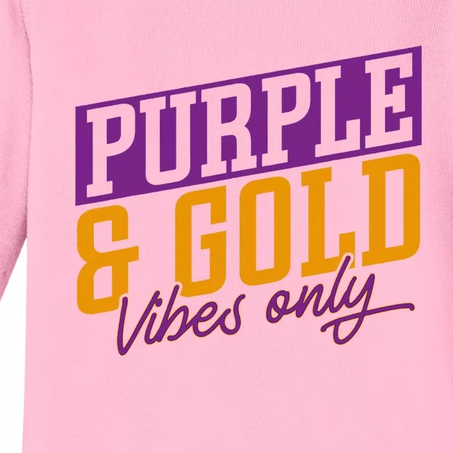 Purple And Gold Vibes Baby Long Sleeve Bodysuit