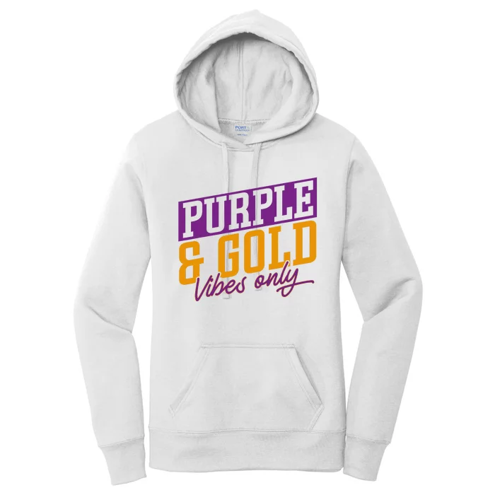 Purple And Gold Vibes Women's Pullover Hoodie