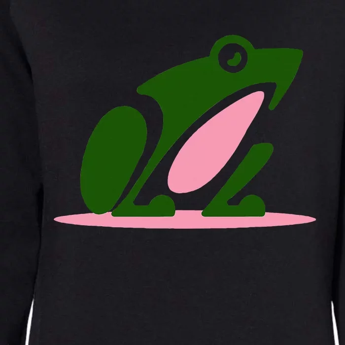 Pink And Green Aka Frog Womens California Wash Sweatshirt