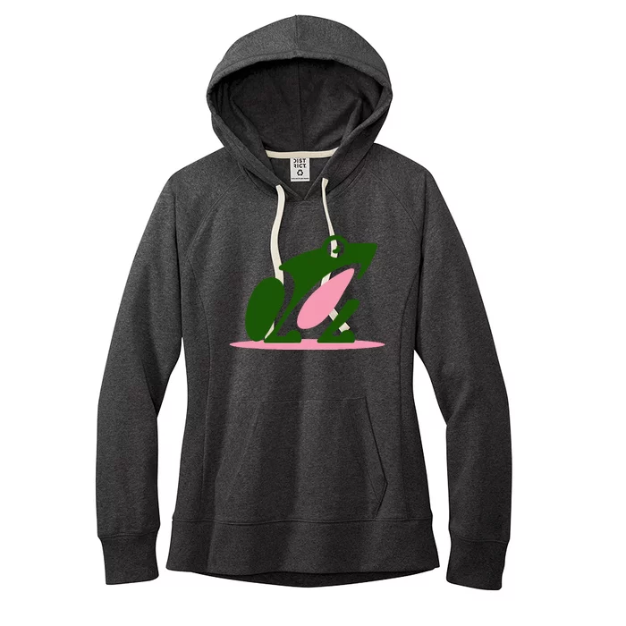 Pink And Green Aka Frog Women's Fleece Hoodie