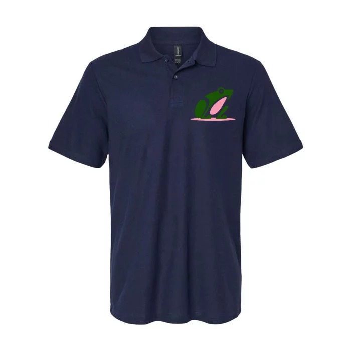 Pink And Green Aka Frog Softstyle Adult Sport Polo