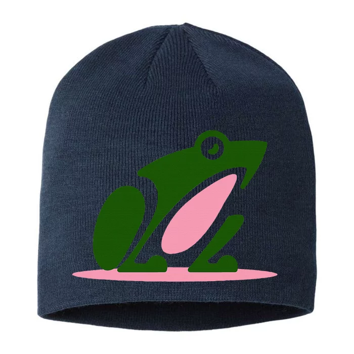 Pink And Green Aka Frog 8 1/2in Sustainable Knit Beanie