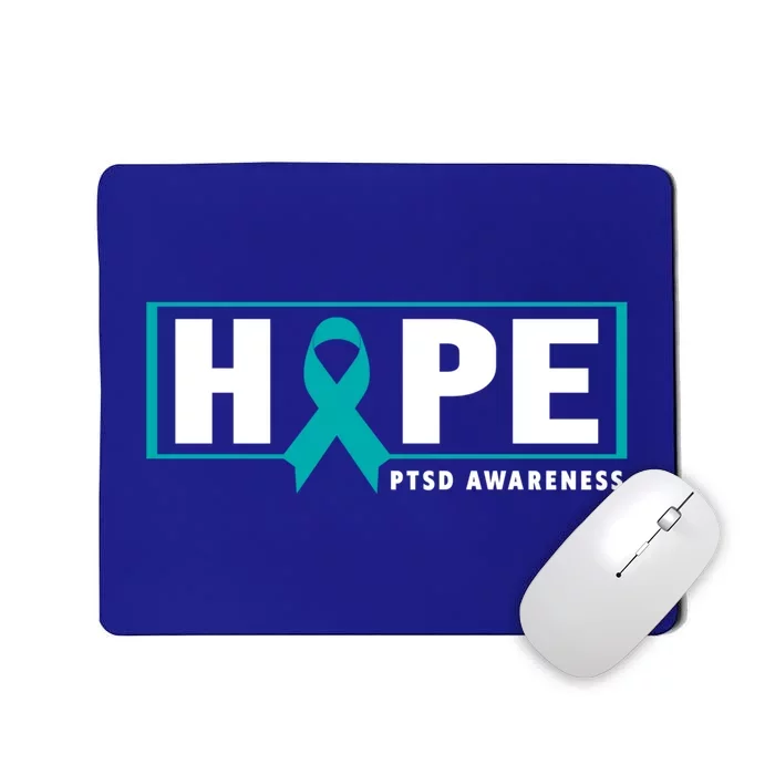 Ptsd Awareness Great Gift Great Gift Teal Ribbon Hope Ptsd Awareness Gift Mousepad