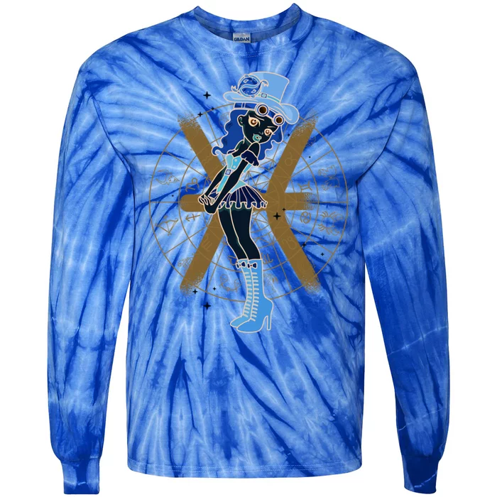 Pisces Astrology Gift Tie-Dye Long Sleeve Shirt