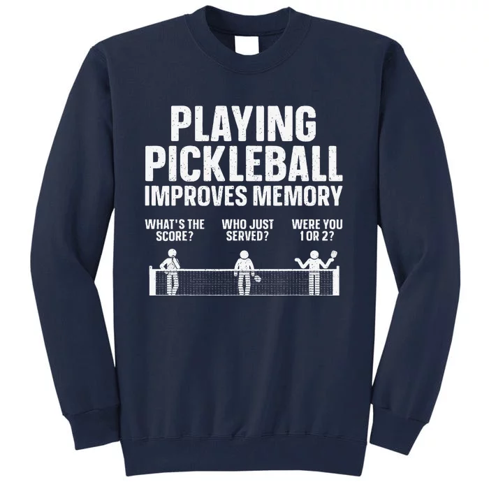 Pickleball Art Gift Paddle Sport Pickleball Lover Tall Sweatshirt