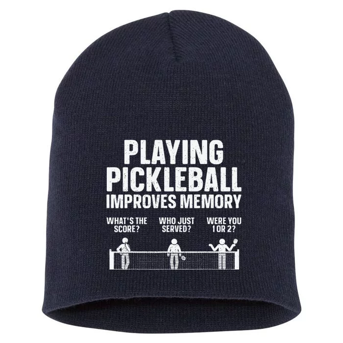 Pickleball Art Gift Paddle Sport Pickleball Lover Short Acrylic Beanie