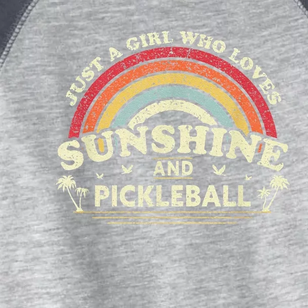 Pickleball . A Girl Who Loves Sunshine And Pickleball Toddler Fine Jersey T-Shirt