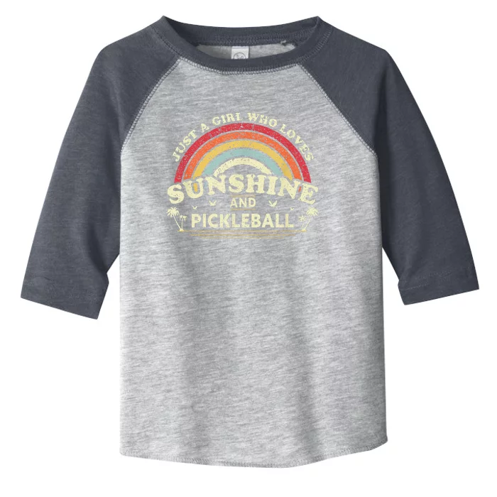 Pickleball . A Girl Who Loves Sunshine And Pickleball Toddler Fine Jersey T-Shirt