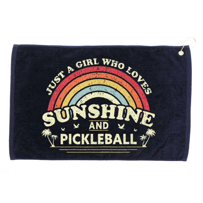 Pickleball . A Girl Who Loves Sunshine And Pickleball Grommeted Golf Towel