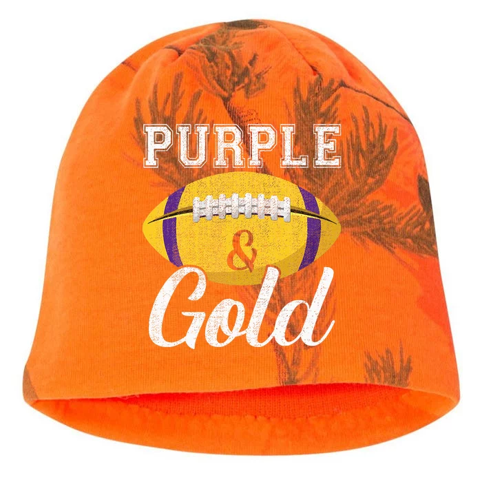 Purple And Gold Game Day Group Purple And Gold Vibes Kati - Camo Knit Beanie