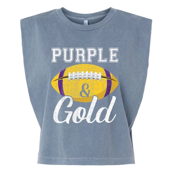 Purple And Gold Game Day Group Purple And Gold Vibes Garment-Dyed Women's Muscle Tee