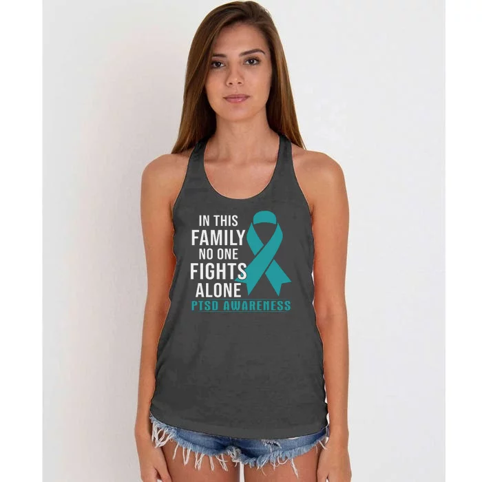 PTSD Awareness Hope Support Love Women's Knotted Racerback Tank