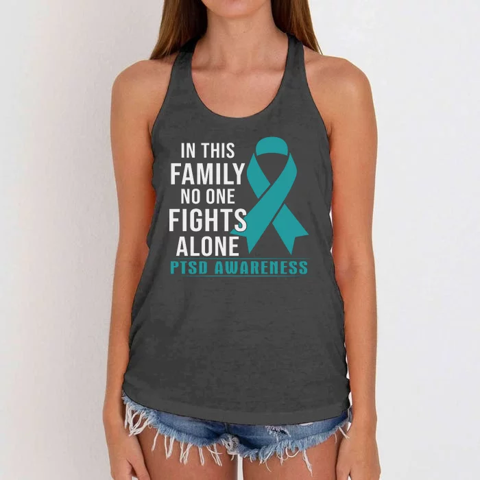 PTSD Awareness Hope Support Love Women's Knotted Racerback Tank