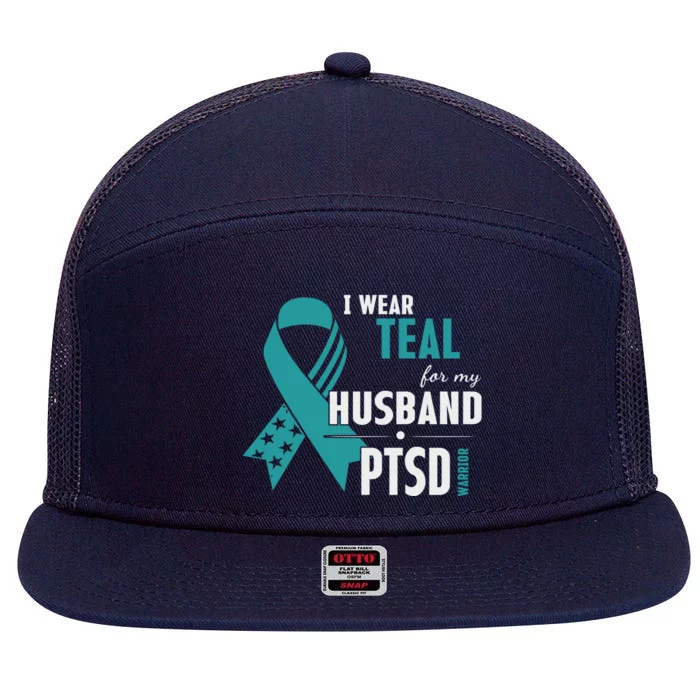 PTSD Awareness Hope Support Love 7 Panel Mesh Trucker Snapback Hat