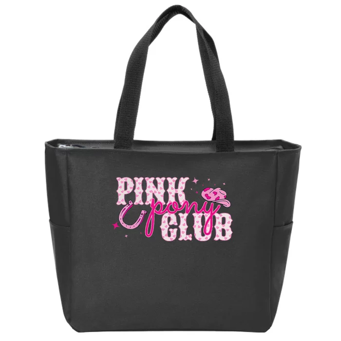 Pony And Heels Lover Pin.K Clubs Disco Birthday Cow Zip Tote Bag