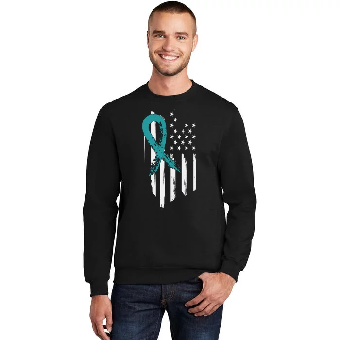 PTSD Awareness Hope Support Love American Flag Sweatshirt