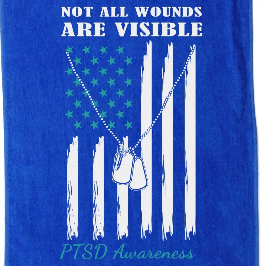 PTSD Awareness Hope Support Love Not All Wounds Are Visible Platinum Collection Golf Towel