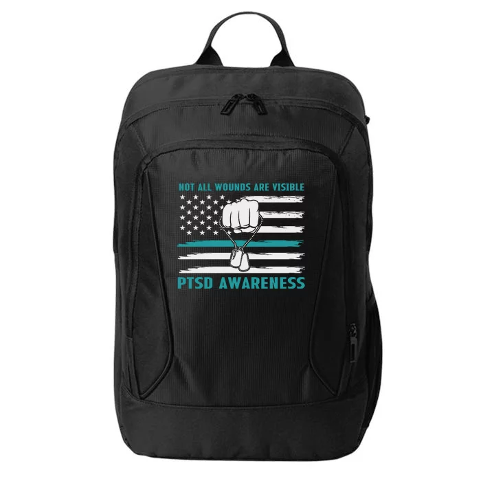 PTSD Awareness Hope Support Love Not All Wounds Are Visible City Backpack