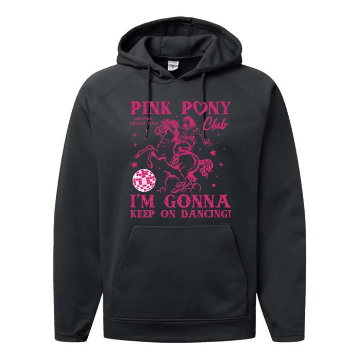 Pony And Heels Lover Girl Dacing Clubs Cowgirl Performance Fleece Hoodie