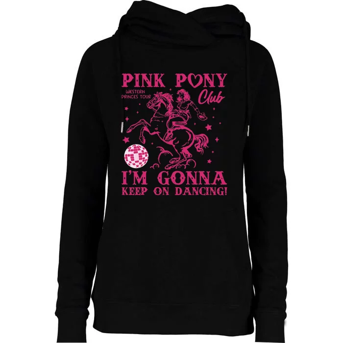 Pony And Heels Lover Pin.K Dacing Clubs Cowgirl Womens Funnel Neck Pullover Hood