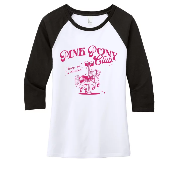 Pony And Heels Lover Clubs Disco Birthday Cowgirl Women's Tri-Blend 3/4-Sleeve Raglan Shirt