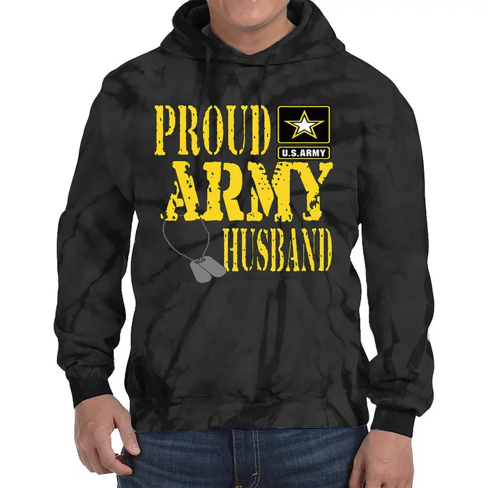 Proud Army Husband Military Pride Tie Dye Hoodie