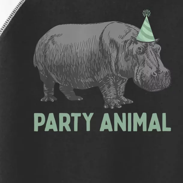 Party Animal Hippo Funny Birthday Toddler Fine Jersey T-Shirt